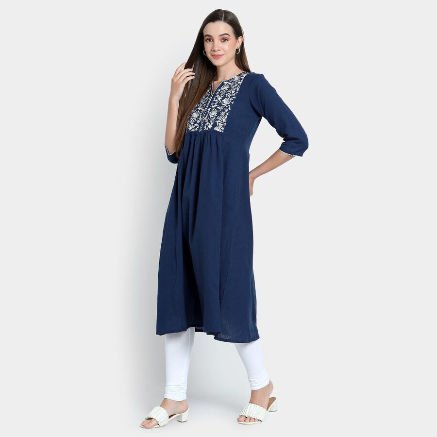 Ladies' Kurta, Navy Blue, large image number null